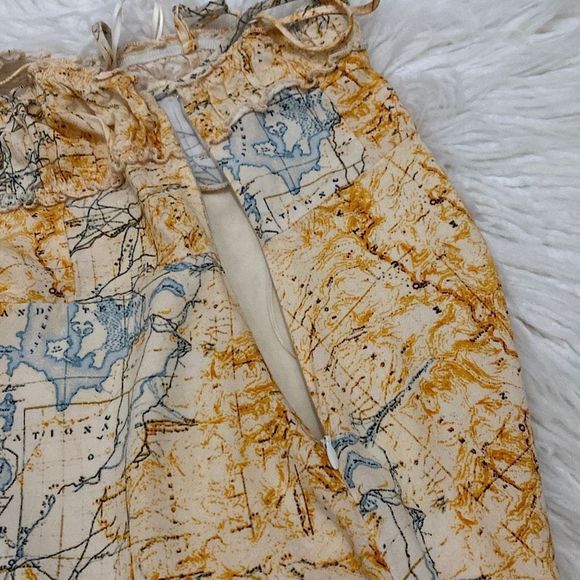 Urban Outfitters By The Sea Map Print Mini Dress Size XS | Summer - Picture 6 of 9